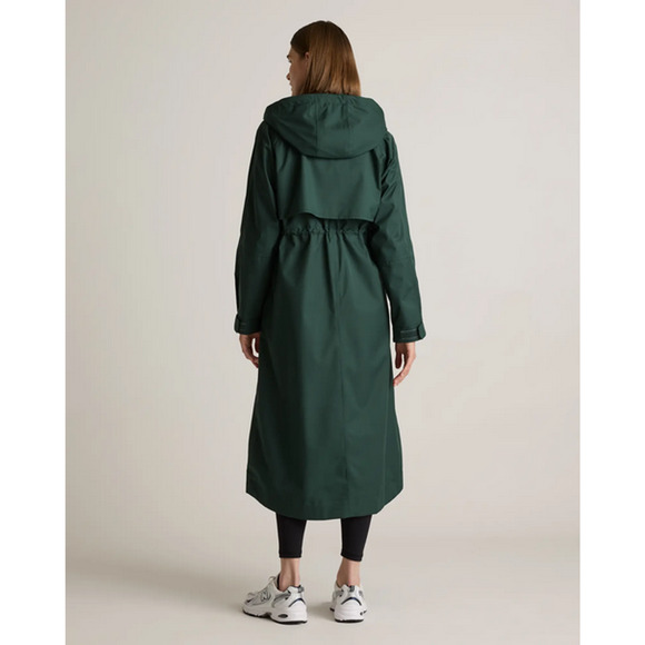 Quince Weatherproof Rain Trench Coat Dark Spruce Size XS NWT - Picture 3 of 9